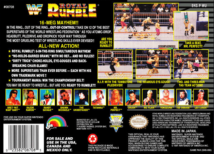 WWF Royal Rumble — Box back