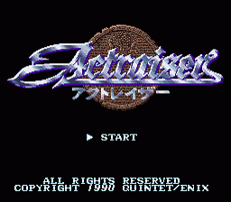 ActRaiser — Title screen