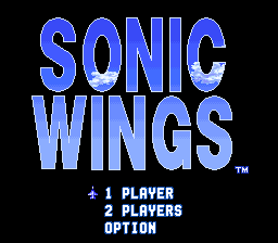 Aero Fighters — Title screen
