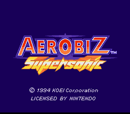 Aerobiz Supersonic — Title screen