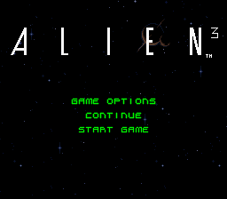 Alien 3 — Title screen