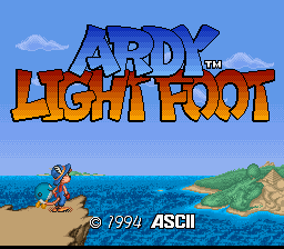 Ardy Lightfoot — Title screen