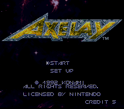 Axelay — Title screen