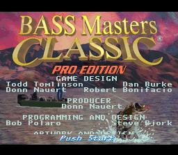 Bass Masters Classic : Pro Edition — Title screen