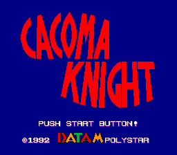 Cacoma Knight in Bizyland — Title screen