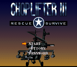 Choplifter III — Title screen