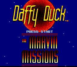 Daffy Duck : The Marvin Missions — Title screen