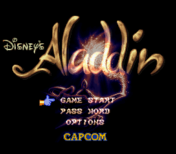 Disney's Aladdin — Title screen