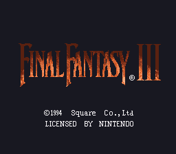 Final Fantasy III — Title screen