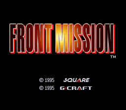 Front Mission — Title screen