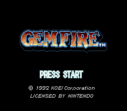 Gemfire — Title screen