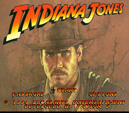 Indiana Jones' Greatest Adventures — Title screen