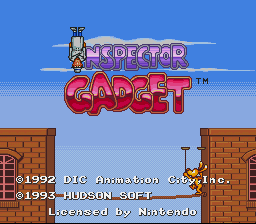 Inspector Gadget — Title screen