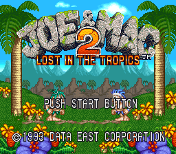 Joe & Mac 2 : Lost in the Tropics — Title screen
