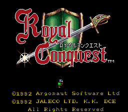 King Arthur's World — Title screen