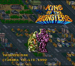 King of the Monsters — Title screen