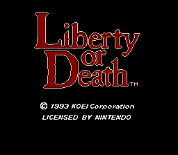 Liberty or Death — Title screen