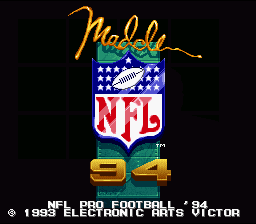Madden NFL '94 — Title screen