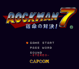 Mega Man 7 — Title screen