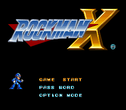 Mega Man X — Title screen
