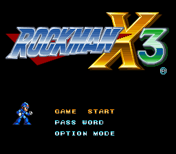 Mega Man X3 — Title screen