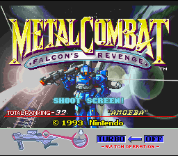 Metal Combat : Falcon's Revenge — Title screen