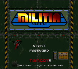 Metal Marines — Title screen