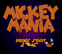 Mickey Mania : The Timeless Adventures of Mickey Mouse — Title screen