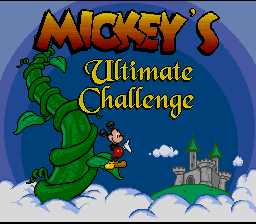 Mickey's Ultimate Challenge — Title screen