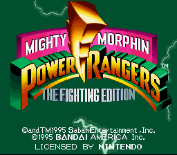 Mighty Morphin Power Rangers : The Fighting Edition — Title screen