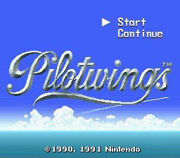 Pilotwings — Title screen