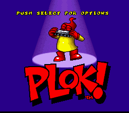 Plok — Title screen