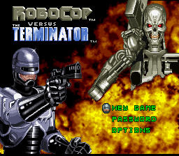 RoboCop versus The Terminator — Title screen