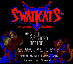 SWAT Kats : The Radical Squadron — Title screen