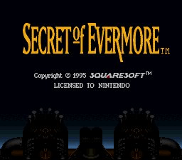 Secret of Evermore — Title screen