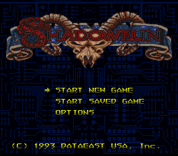 Shadowrun — Title screen