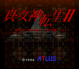 Shin Megami Tensei II — Title screen