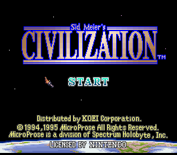 Sid Meier's Civilization — Title screen