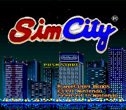 SimCity — Title screen