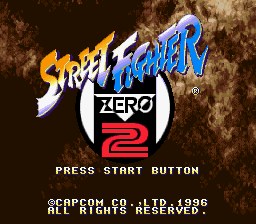 Street Fighter Alpha 2 — Title screen
