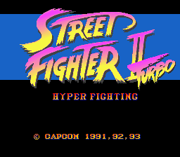 Street Fighter II Turbo — Title screen
