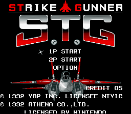 Strike Gunner S.T.G — Title screen