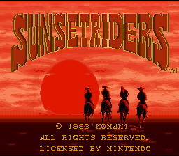 Sunset Riders — Title screen