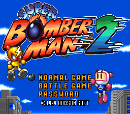 Super Bomberman 2 — Title screen