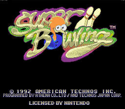 Super Bowling — Title screen