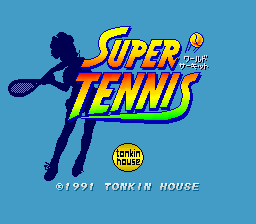 Super Tennis — Title screen