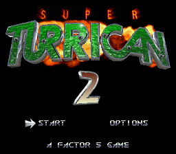 Super Turrican 2 — Title screen