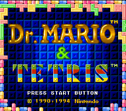 Tetris & Dr. Mario — Title screen