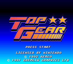 Top Gear — Title screen