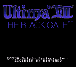 Ultima : The Black Gate — Title screen